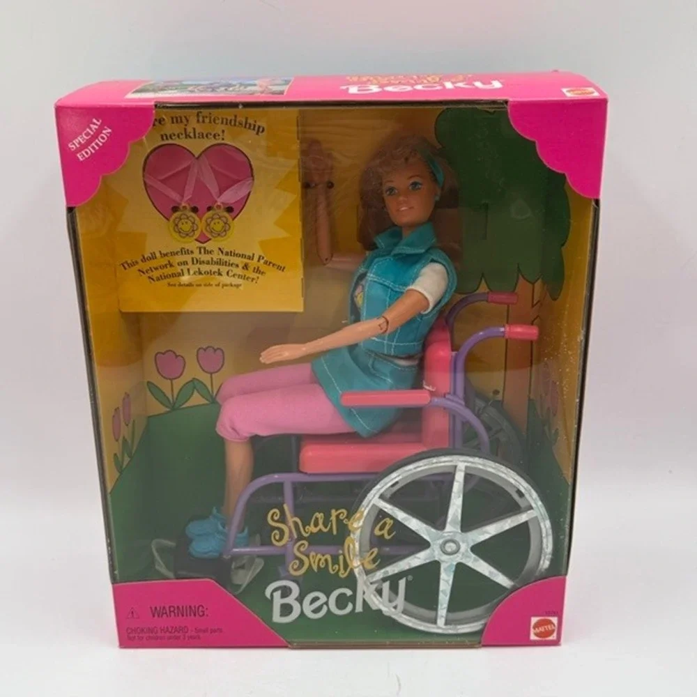 Mattel Share a Smile Becky Doll Wheelchair Special Edition 1996 NIB 15761